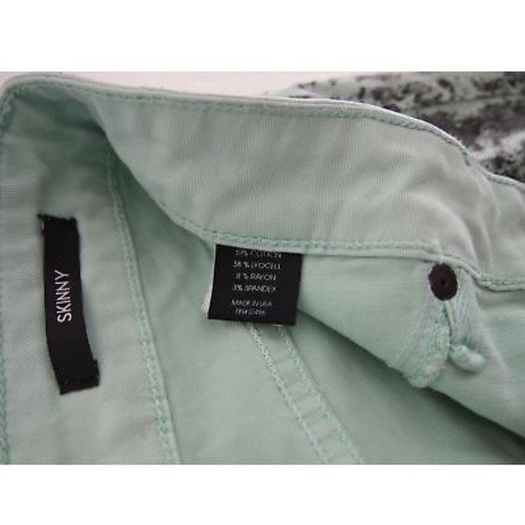 Parker Smith Jeans 8 Ava Skinny Mint Green Print - Picture 7 of 7